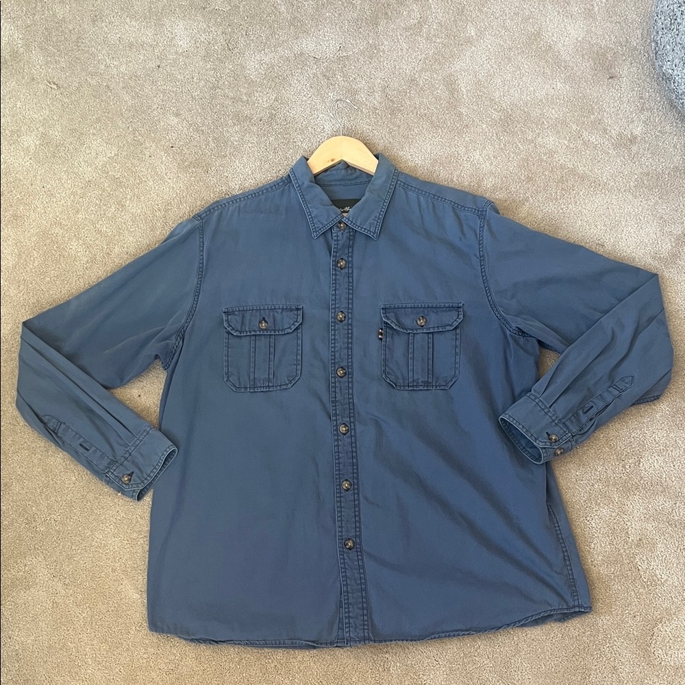 Eddie Bauer Men's Denim Blue Casual Shirt